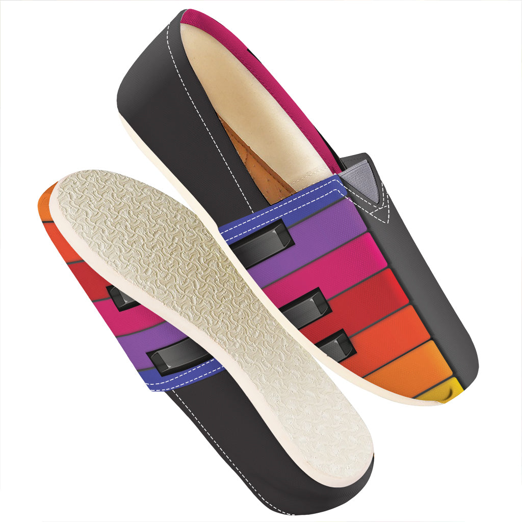 Colorful Piano Keyboard Print Casual Shoes