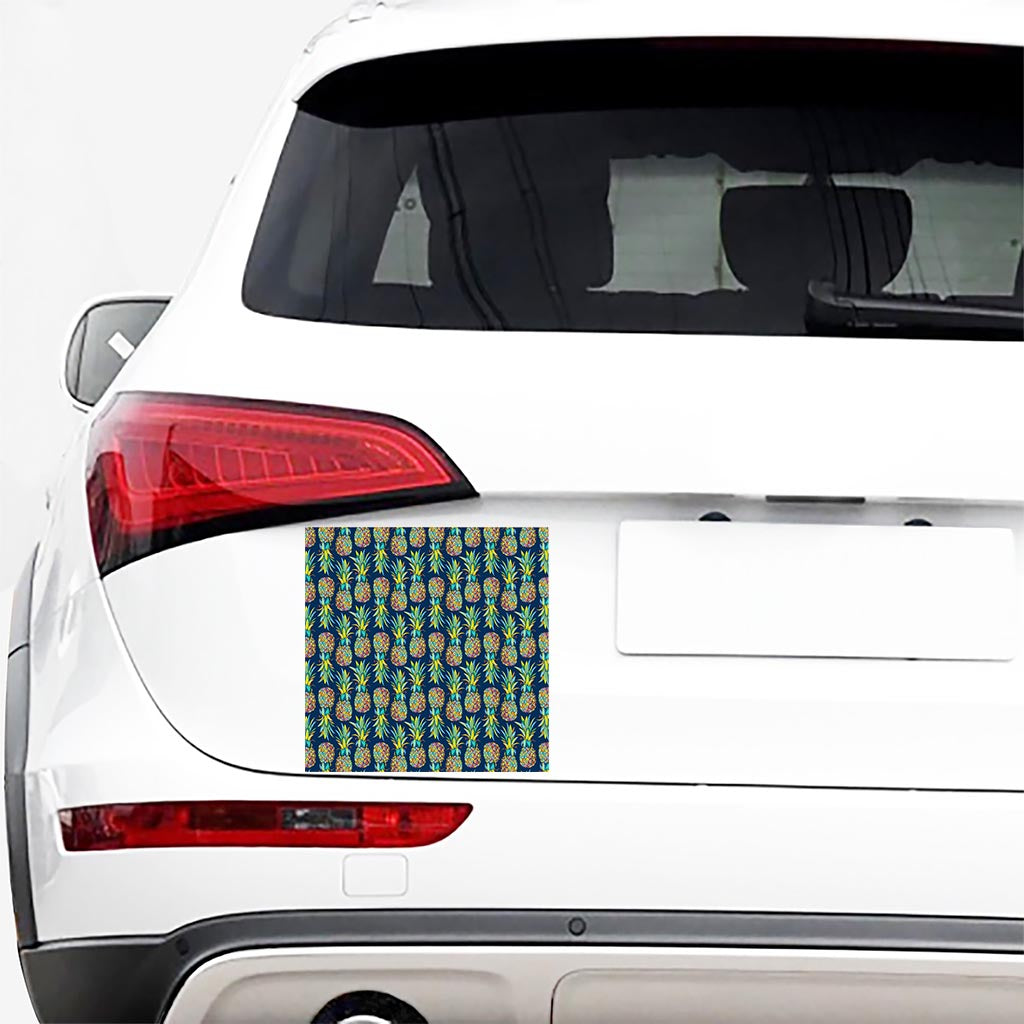 Colorful Pineapple Pattern Print Car Sticker