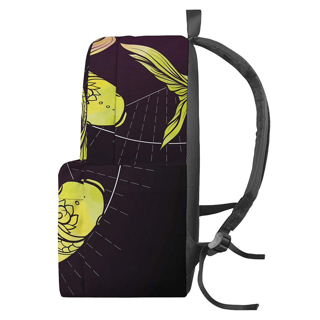 Colorful Pisces Sign Print Backpack