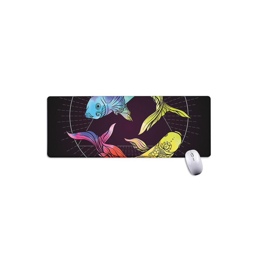 Colorful Pisces Sign Print Extended Mouse Pad