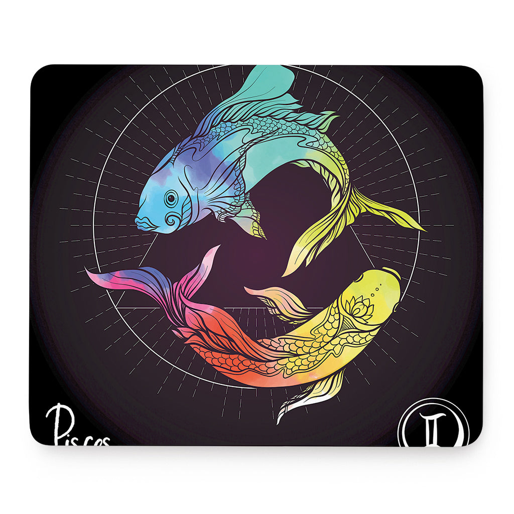 Colorful Pisces Sign Print Mouse Pad