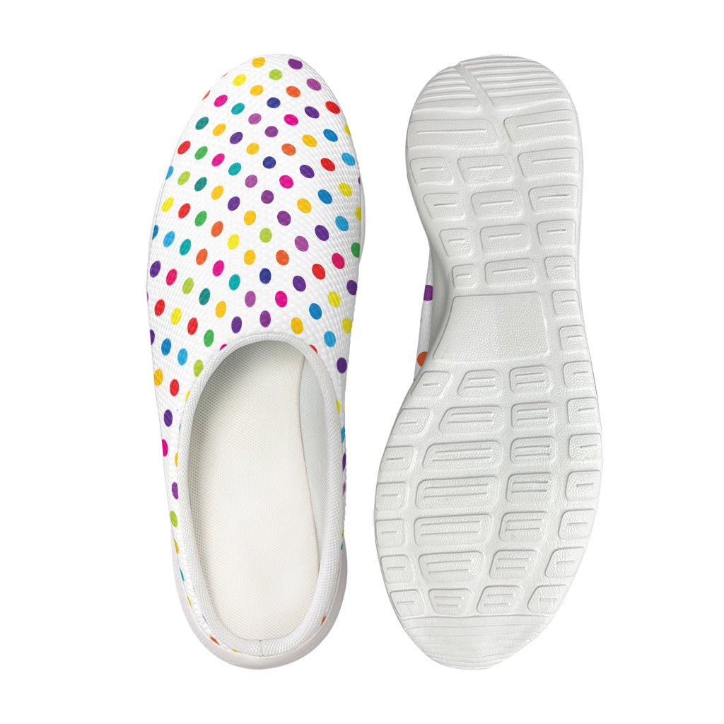 Colorful Polka Dot Pattern Print Mesh Casual Shoes