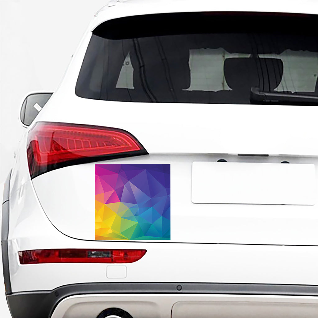Colorful Polygonal Geometric Print Car Sticker
