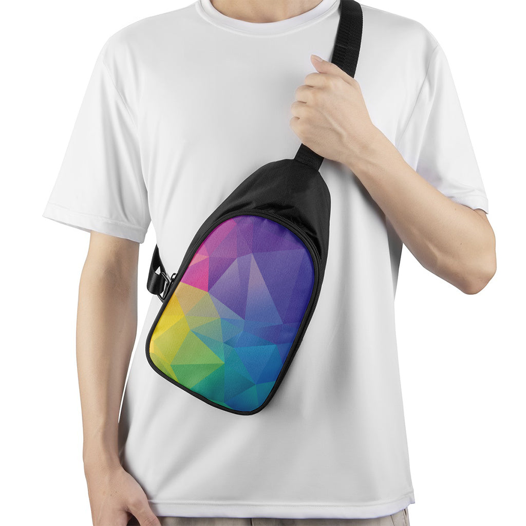 Colorful Polygonal Geometric Print Chest Bag