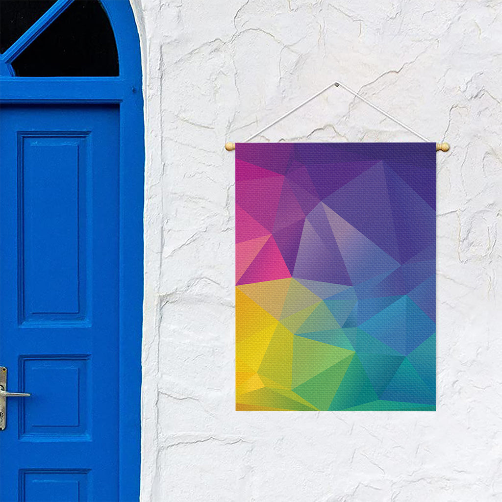 Colorful Polygonal Geometric Print Garden Flag