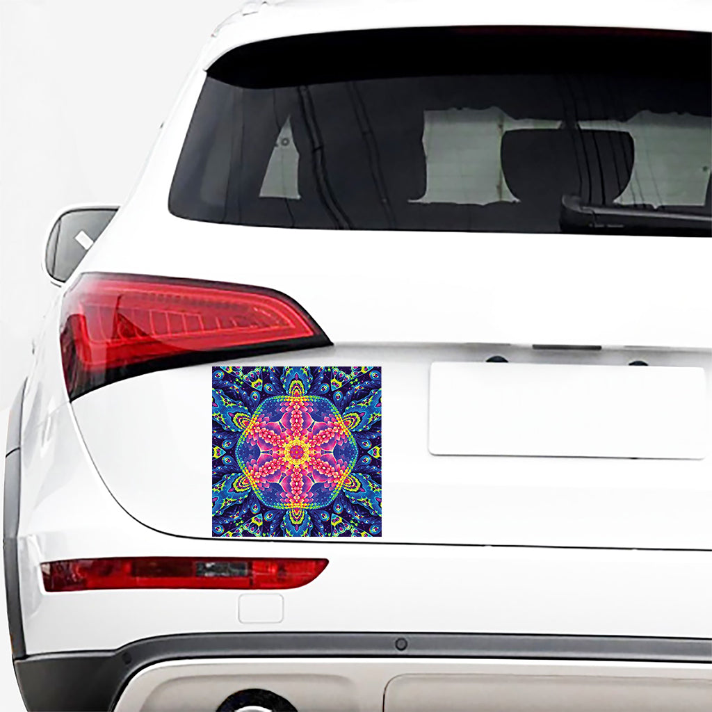 Colorful Psychedelic Kaleidoscope Print Car Sticker