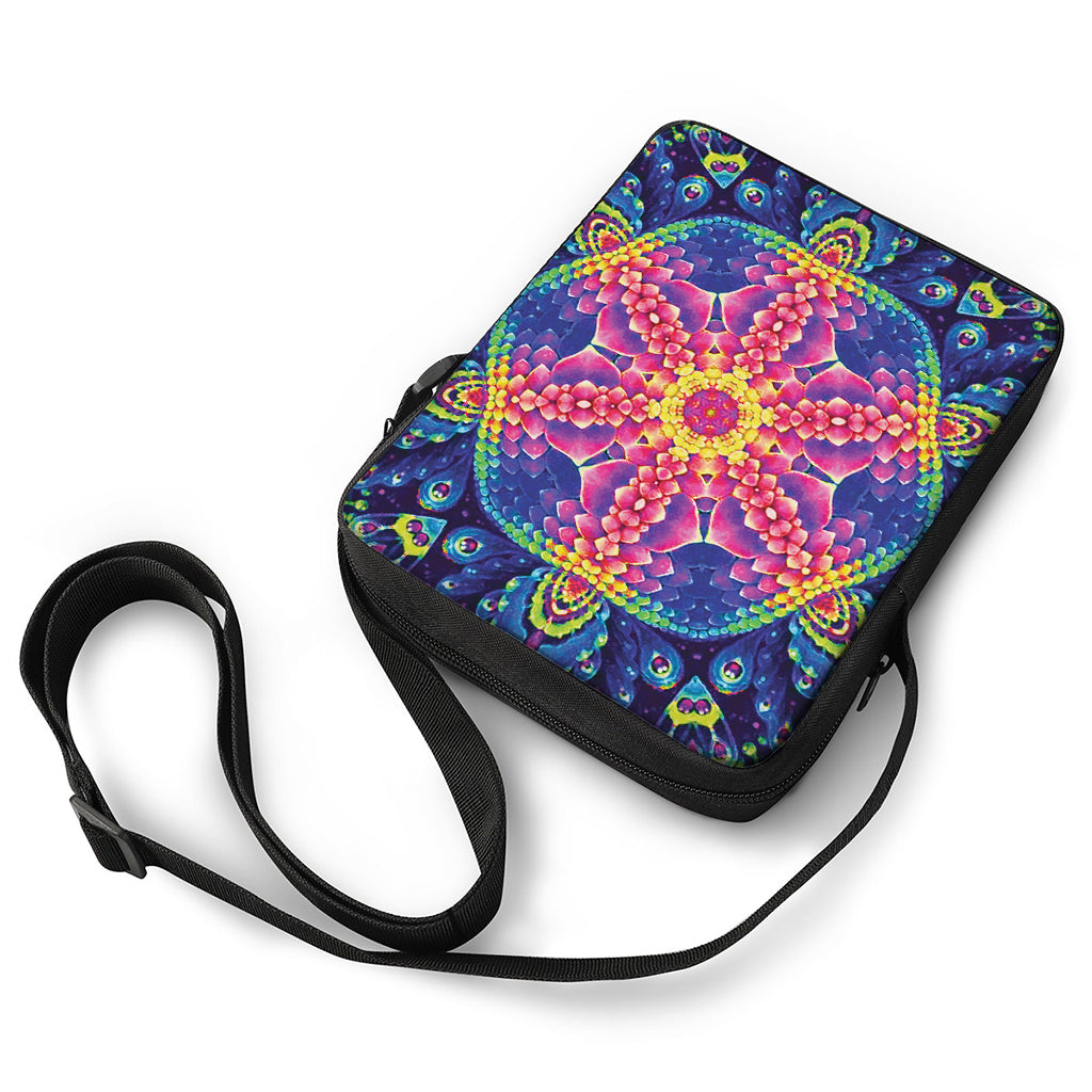 Colorful Psychedelic Kaleidoscope Print Rectangular Crossbody Bag