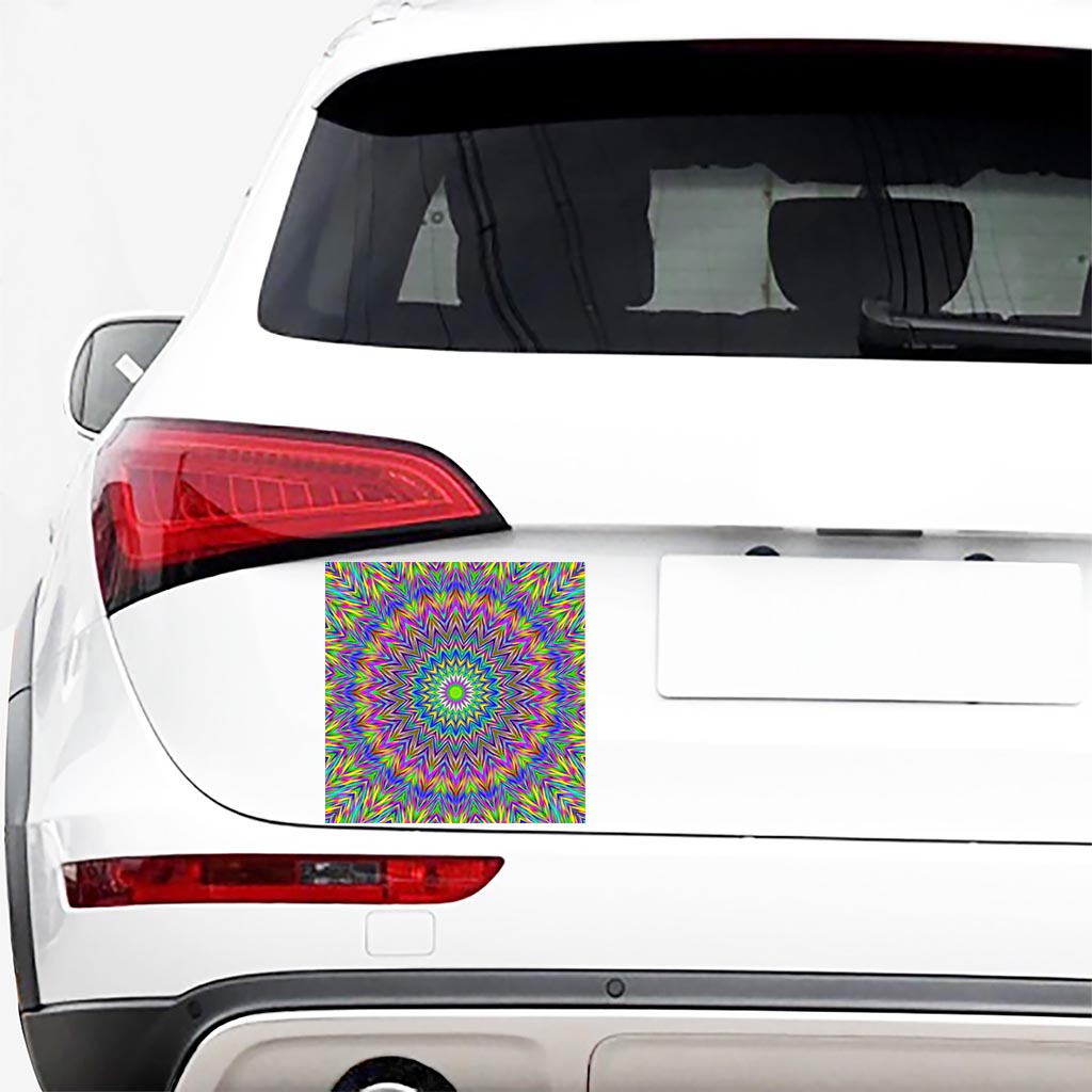 Colorful Psychedelic Optical Illusion Car Sticker