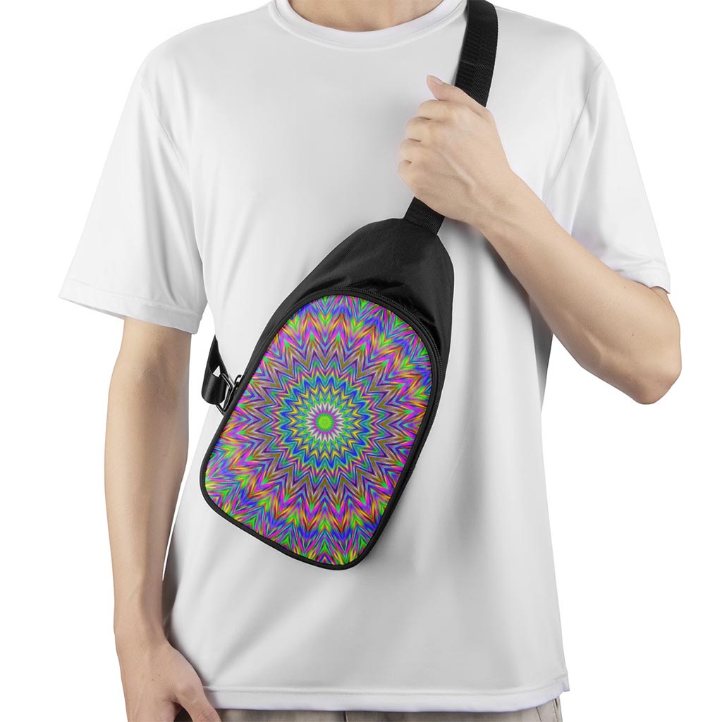 Colorful Psychedelic Optical Illusion Chest Bag