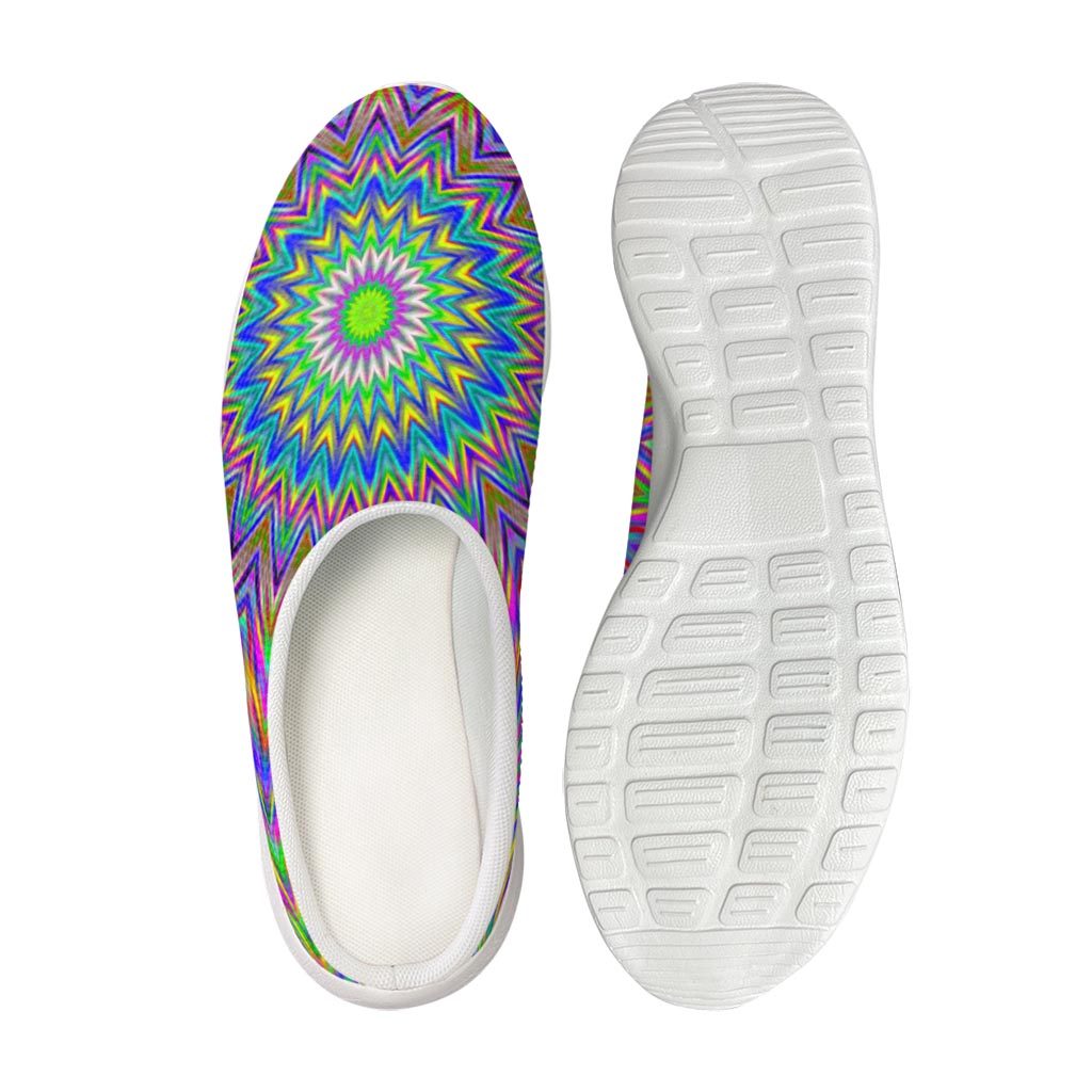 Colorful Psychedelic Optical Illusion Mesh Casual Shoes