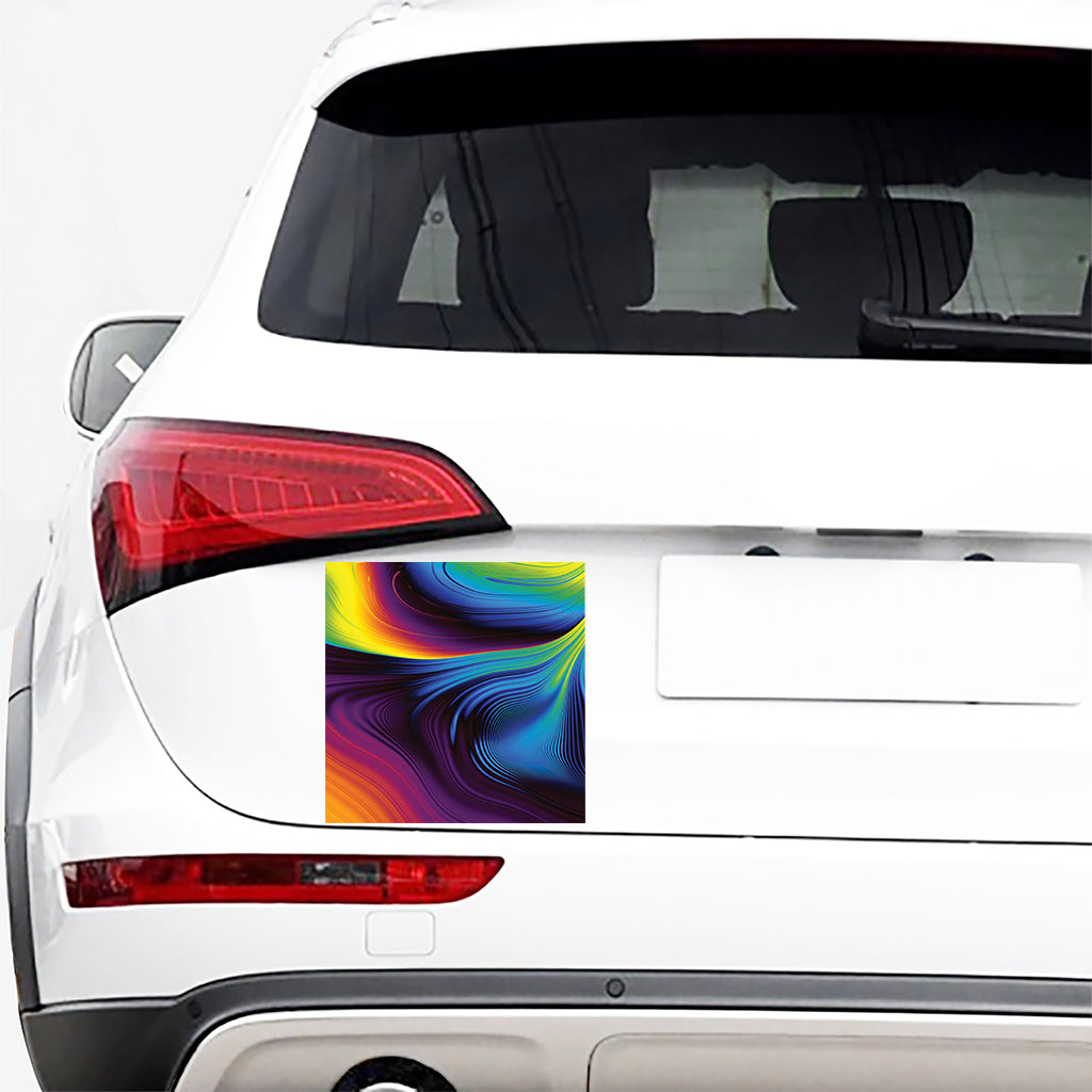Colorful Psychedelic Print Car Sticker
