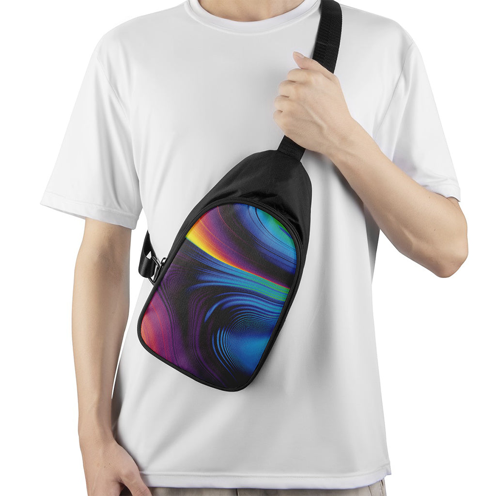 Colorful Psychedelic Print Chest Bag