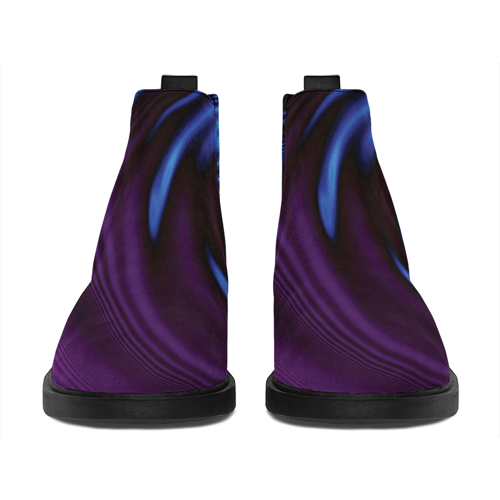 Colorful Psychedelic Print Flat Ankle Boots
