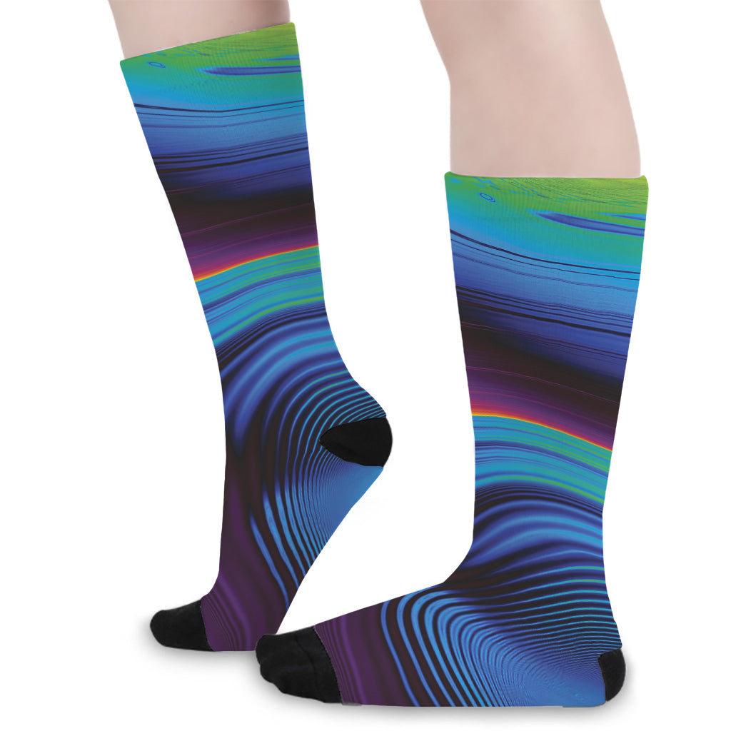 Colorful Psychedelic Print Long Socks