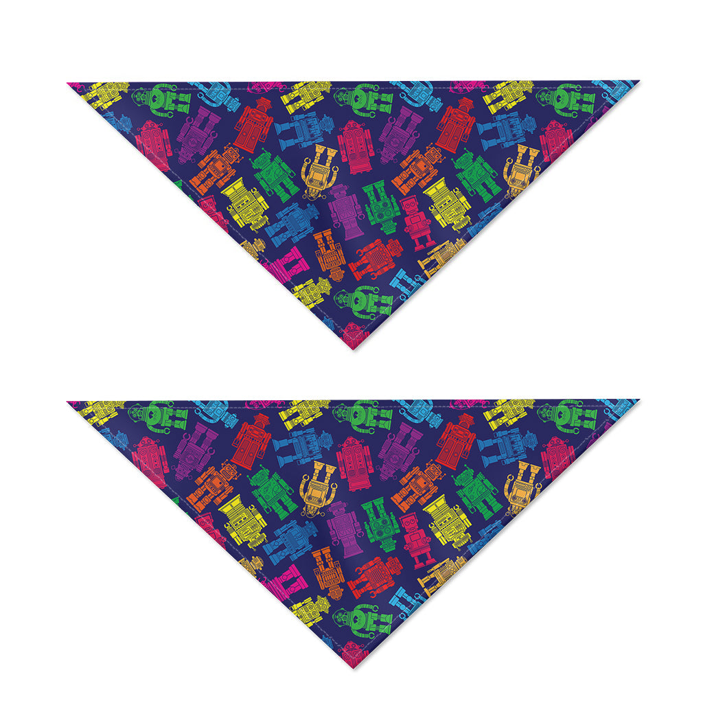 Colorful Robot Pattern Print Dog Bandana