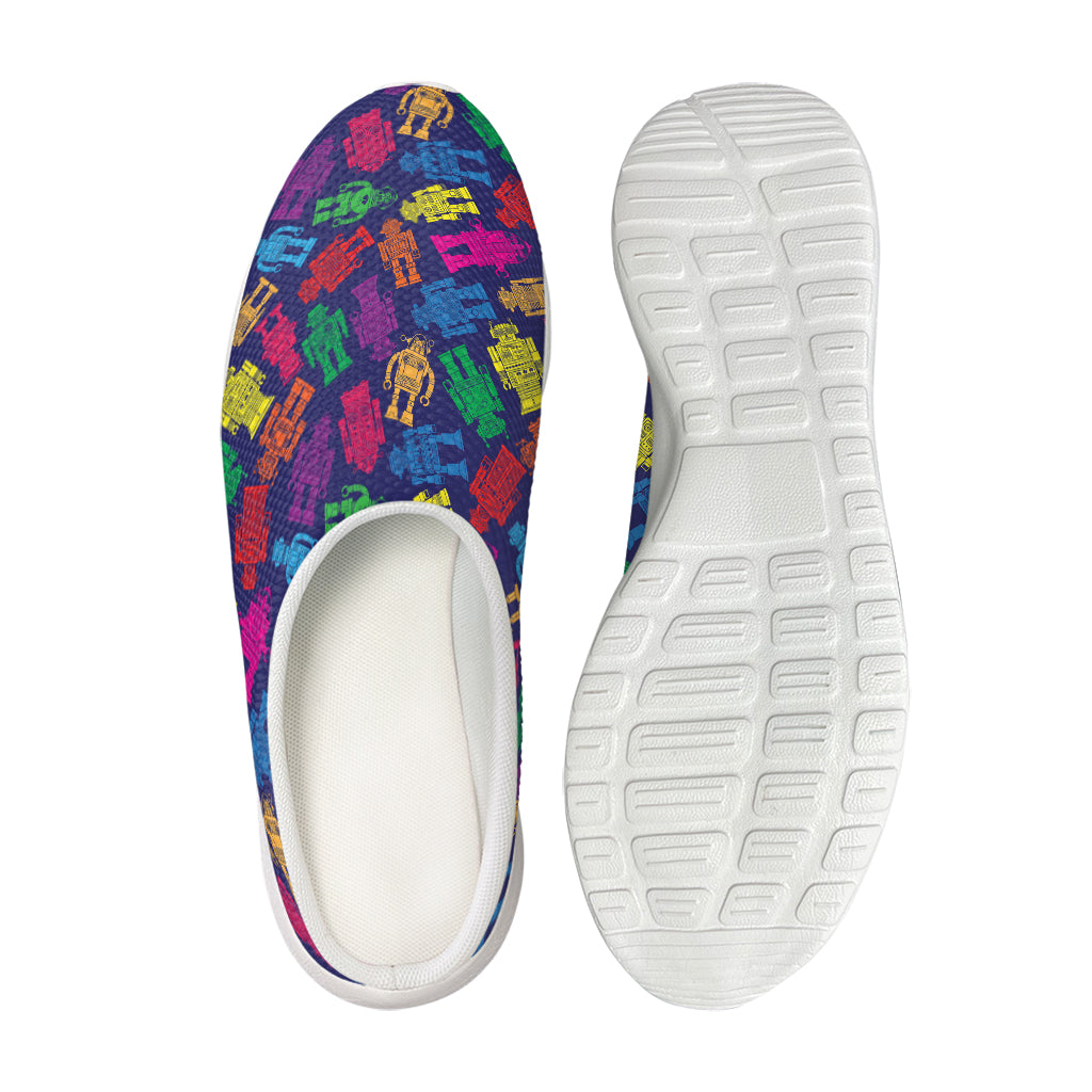 Colorful Robot Pattern Print Mesh Casual Shoes