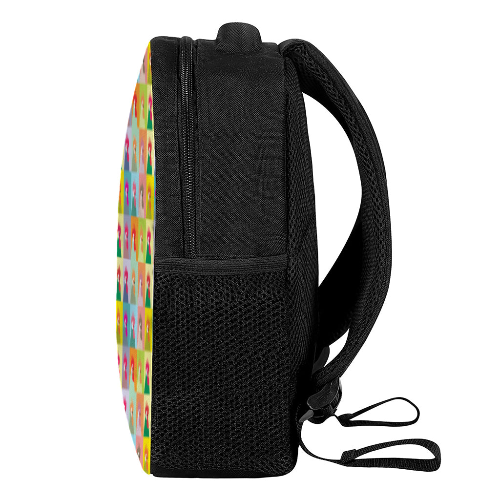 Colorful Rooster Pattern Print Casual Backpack