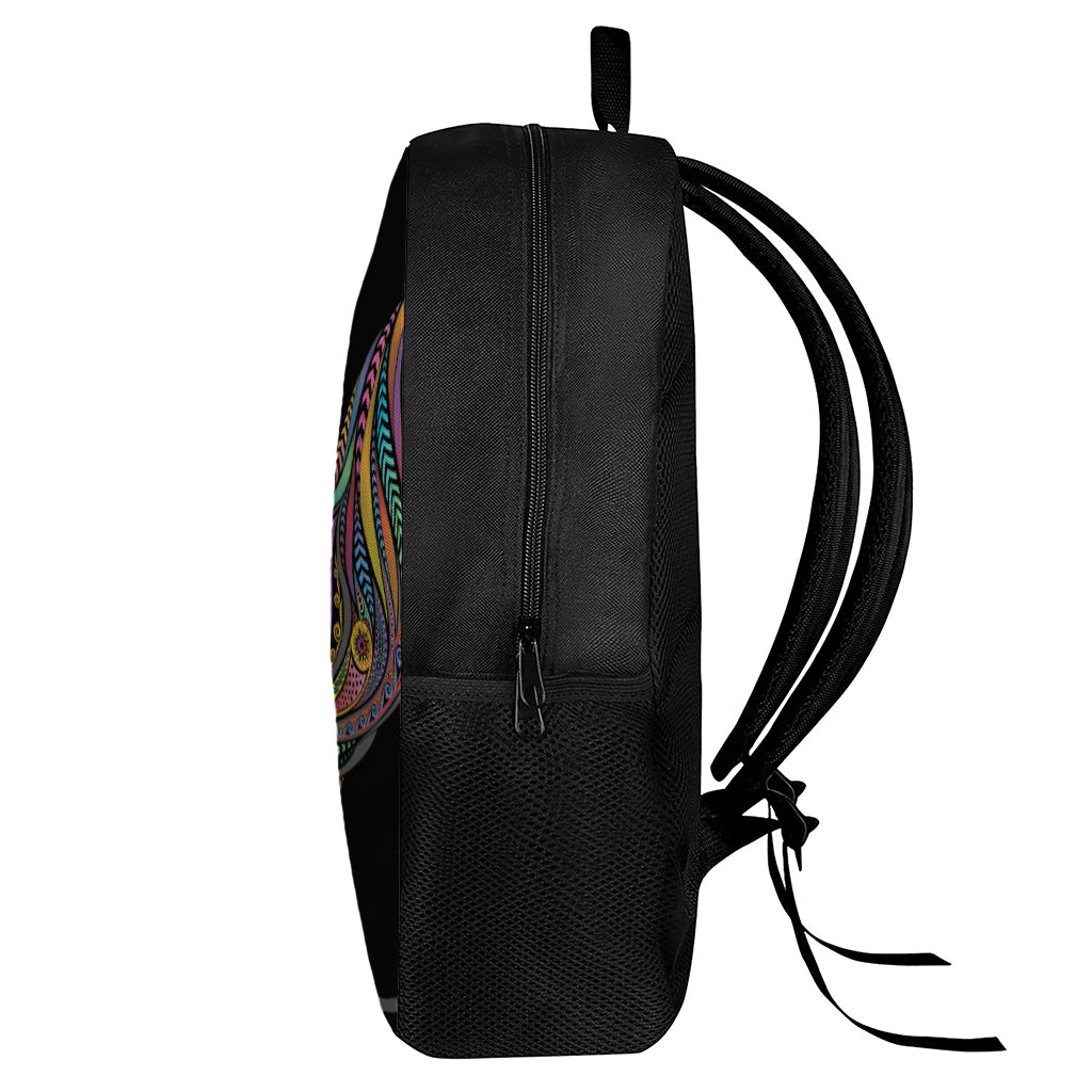 Colorful Rooster Print 17 Inch Backpack
