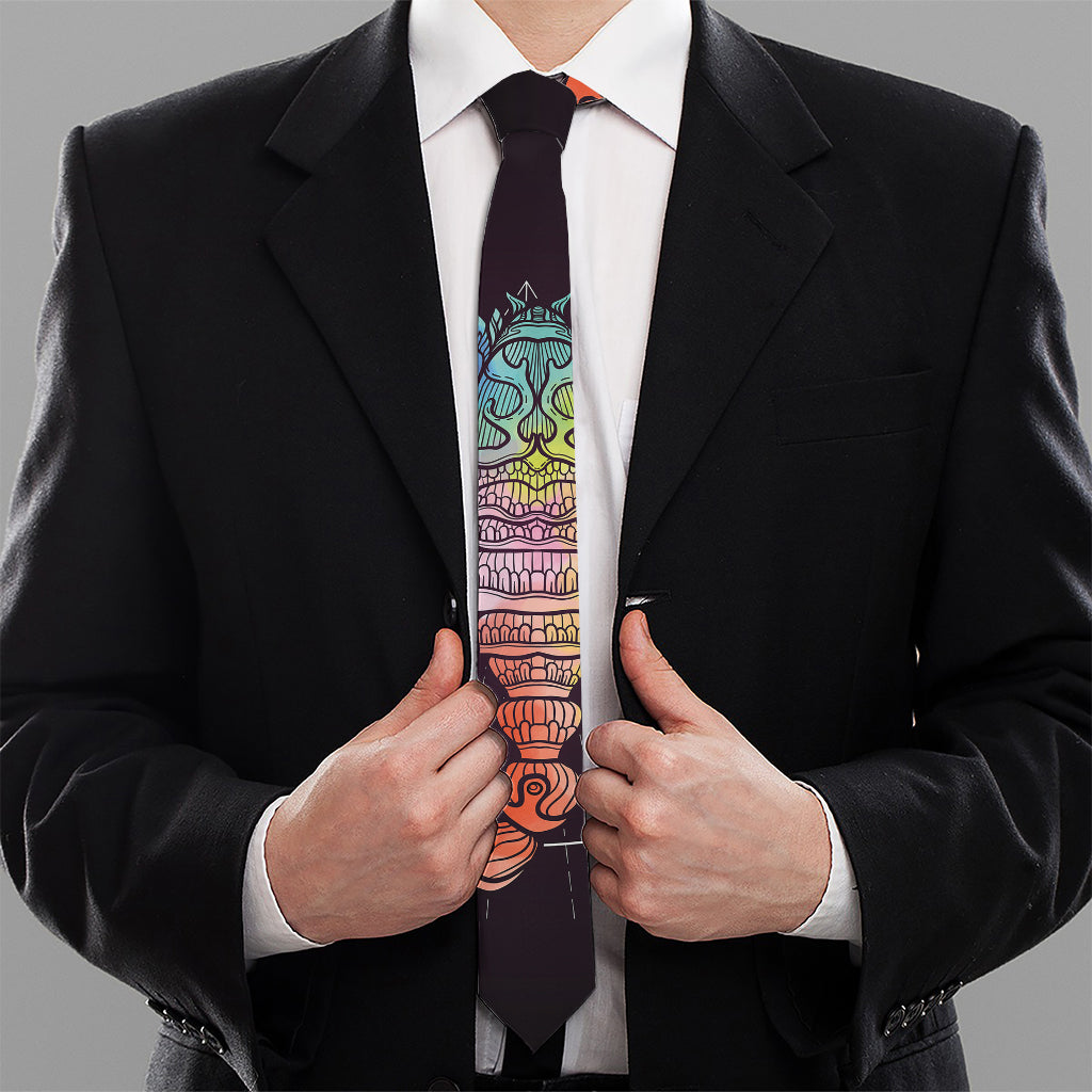 Colorful Scorpio Sign Print Necktie