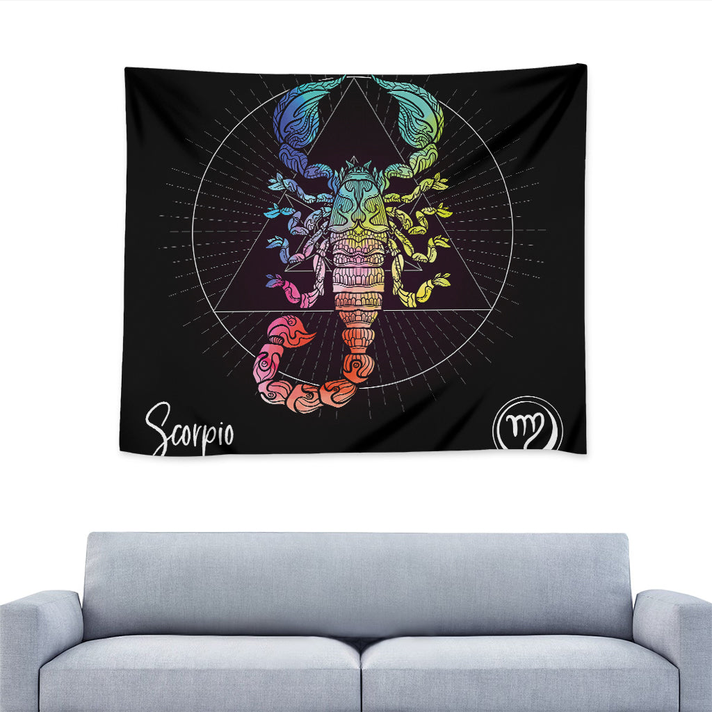 Colorful Scorpio Sign Print Tapestry