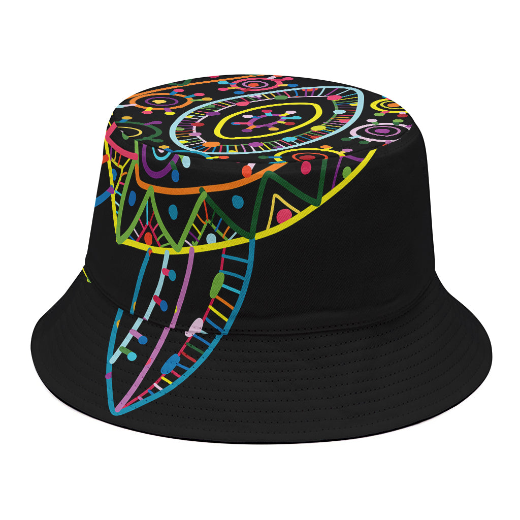 Colorful Sea Turtle Print Bucket Hat
