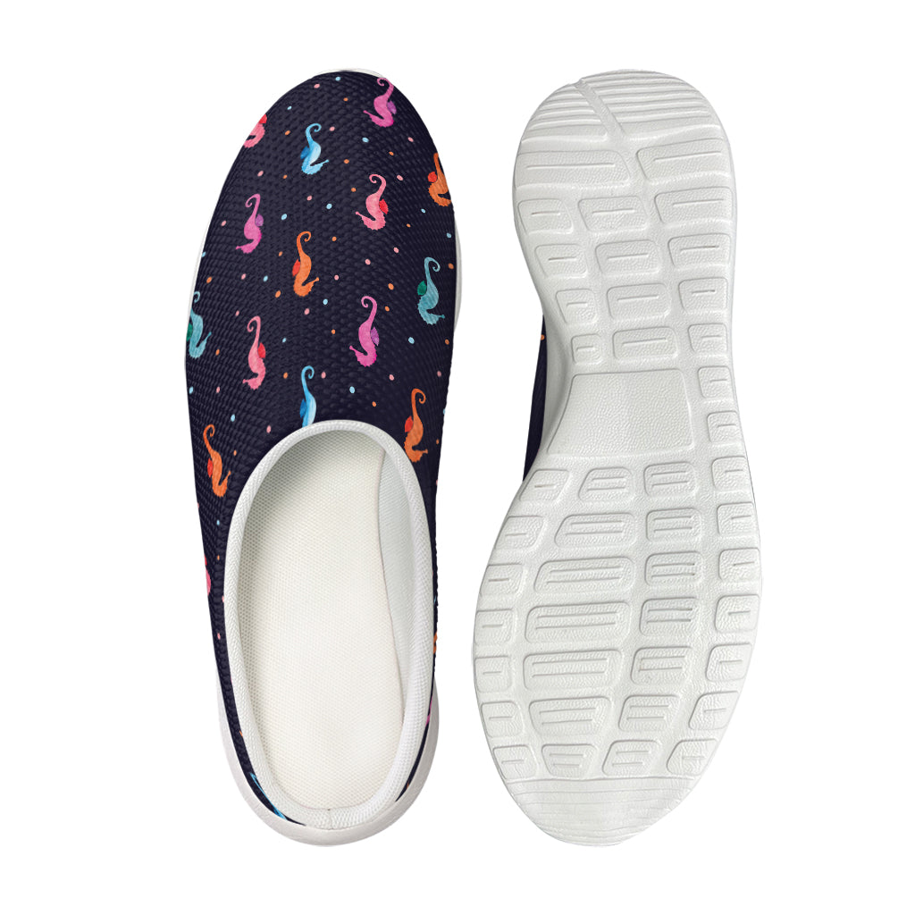 Colorful Seahorse Pattern Print Mesh Casual Shoes