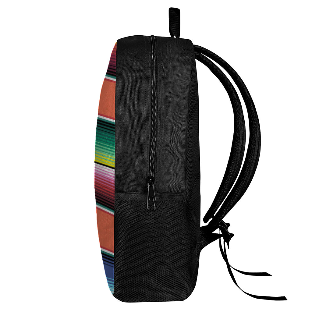 Colorful Serape Blanket Pattern Print 17 Inch Backpack