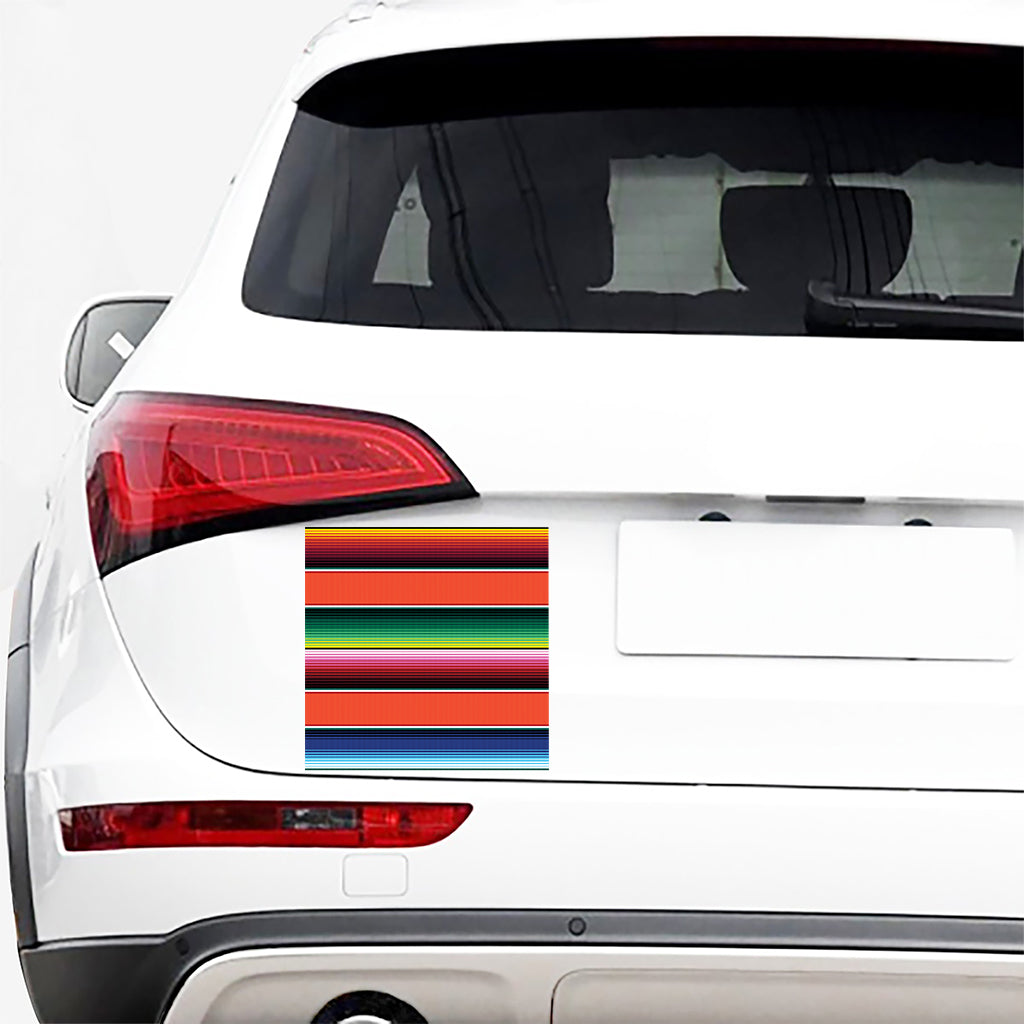 Colorful Serape Blanket Pattern Print Car Sticker