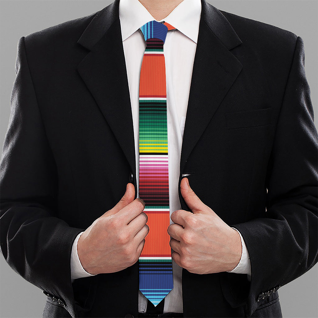 Colorful Serape Blanket Pattern Print Necktie