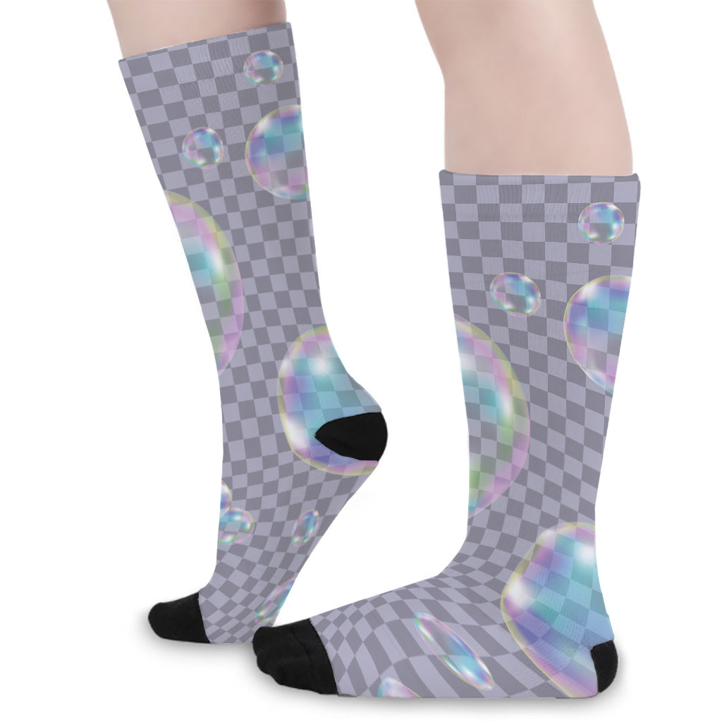 Colorful Soap Bubble Print Long Socks