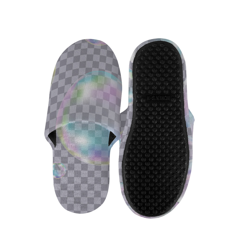 Colorful Soap Bubble Print Slippers