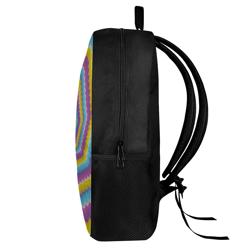 Colorful Spiral Illusion Print 17 Inch Backpack