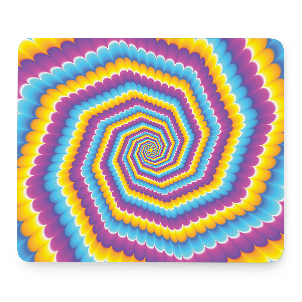 Colorful Spiral Illusion Print Mouse Pad