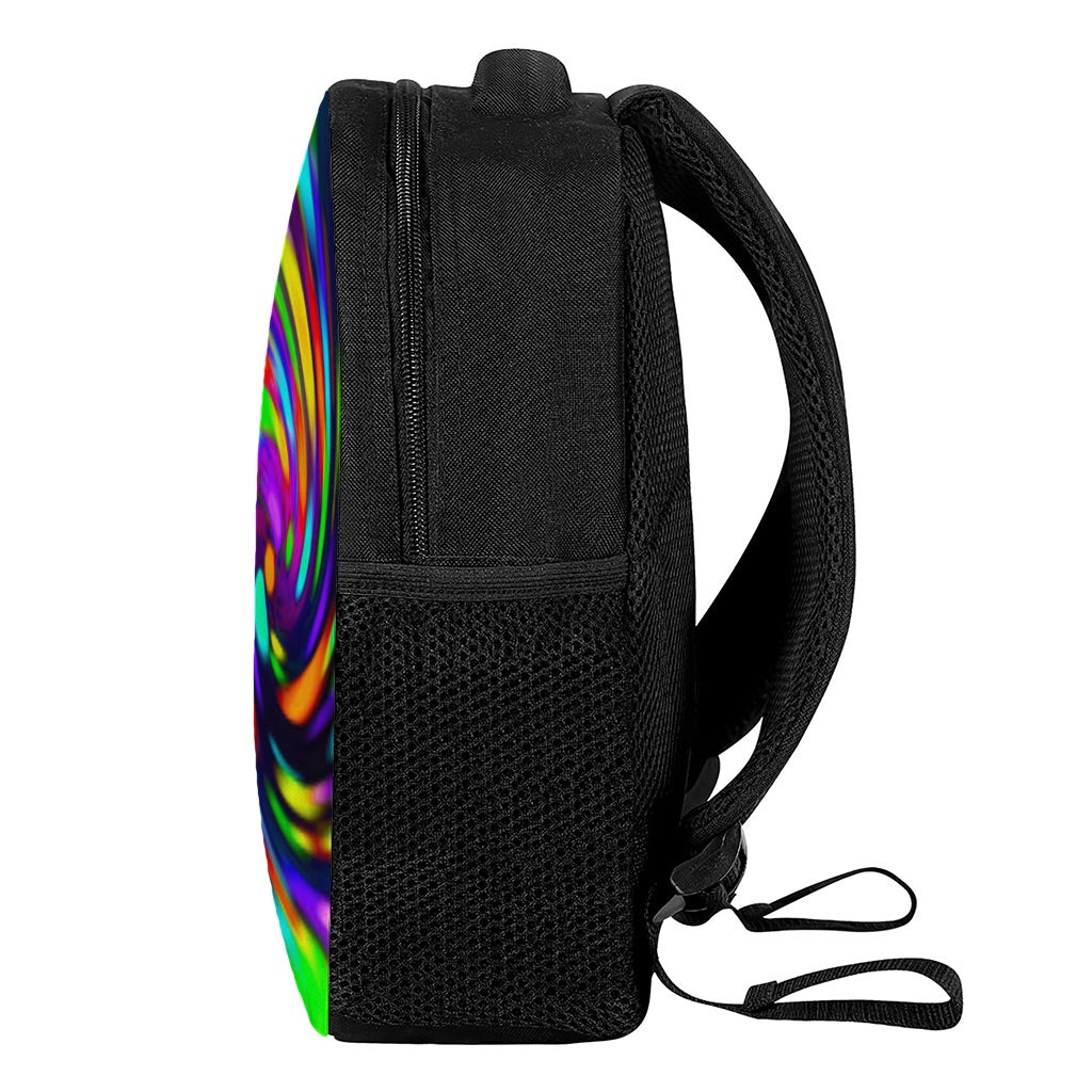 Colorful Spiral Trippy Print Casual Backpack