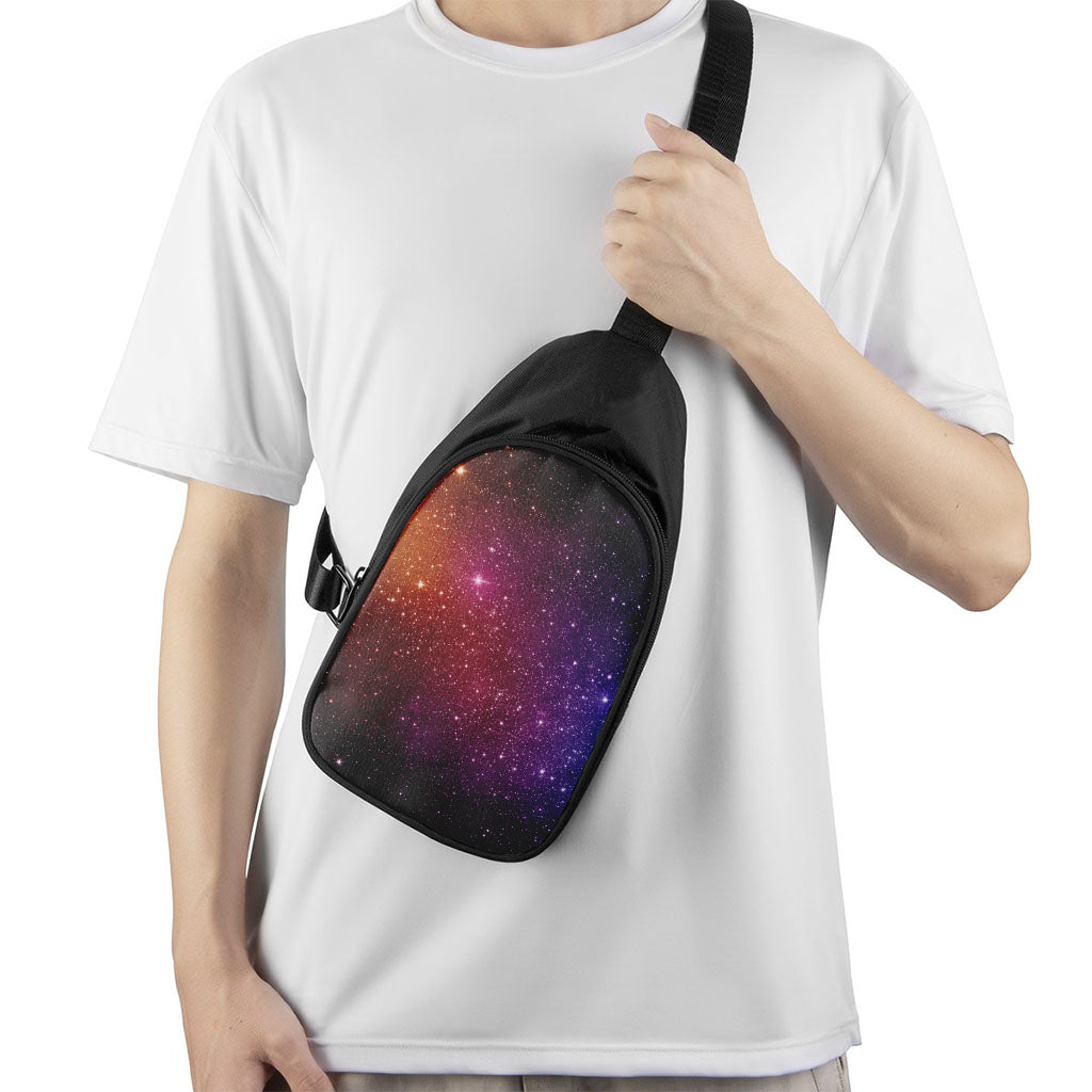 Colorful Stardust Galaxy Space Print Chest Bag