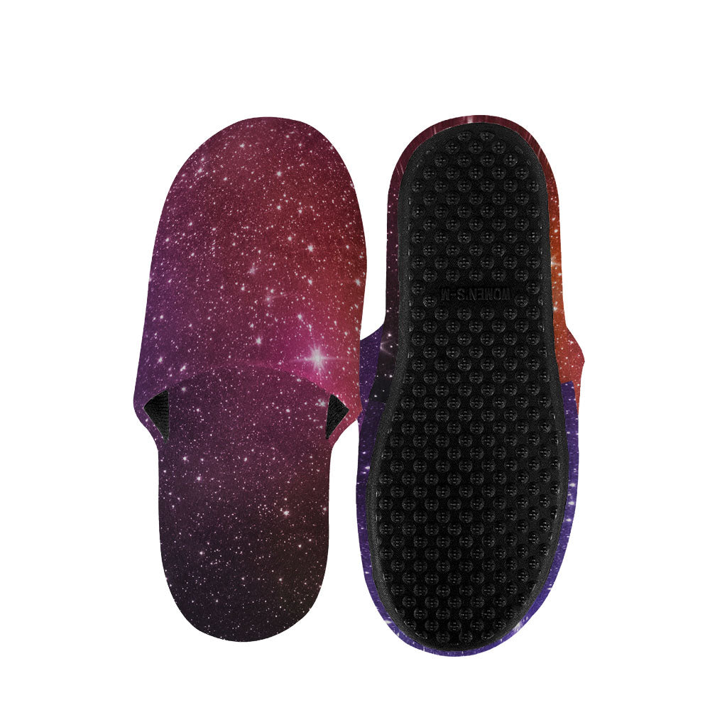 Colorful Stardust Galaxy Space Print Slippers