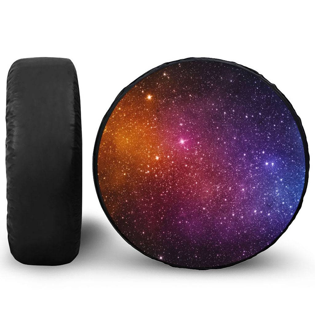 Colorful Stardust Galaxy Space Print Tire Cover
