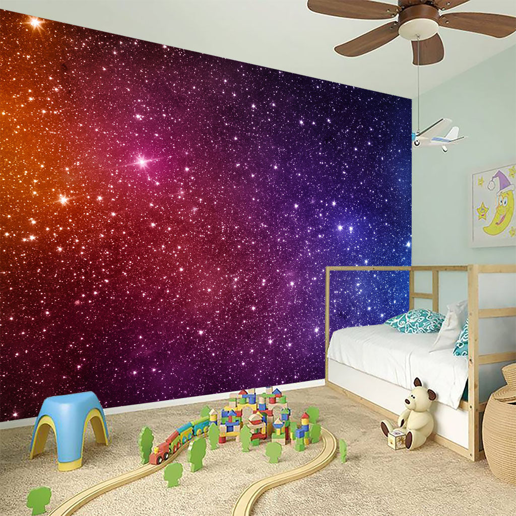 Colorful Stardust Galaxy Space Print Wall Sticker