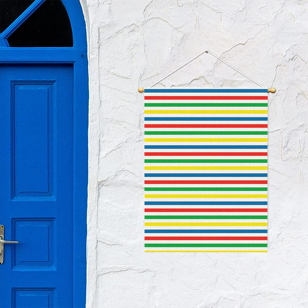 Colorful Striped Pattern Print Garden Flag