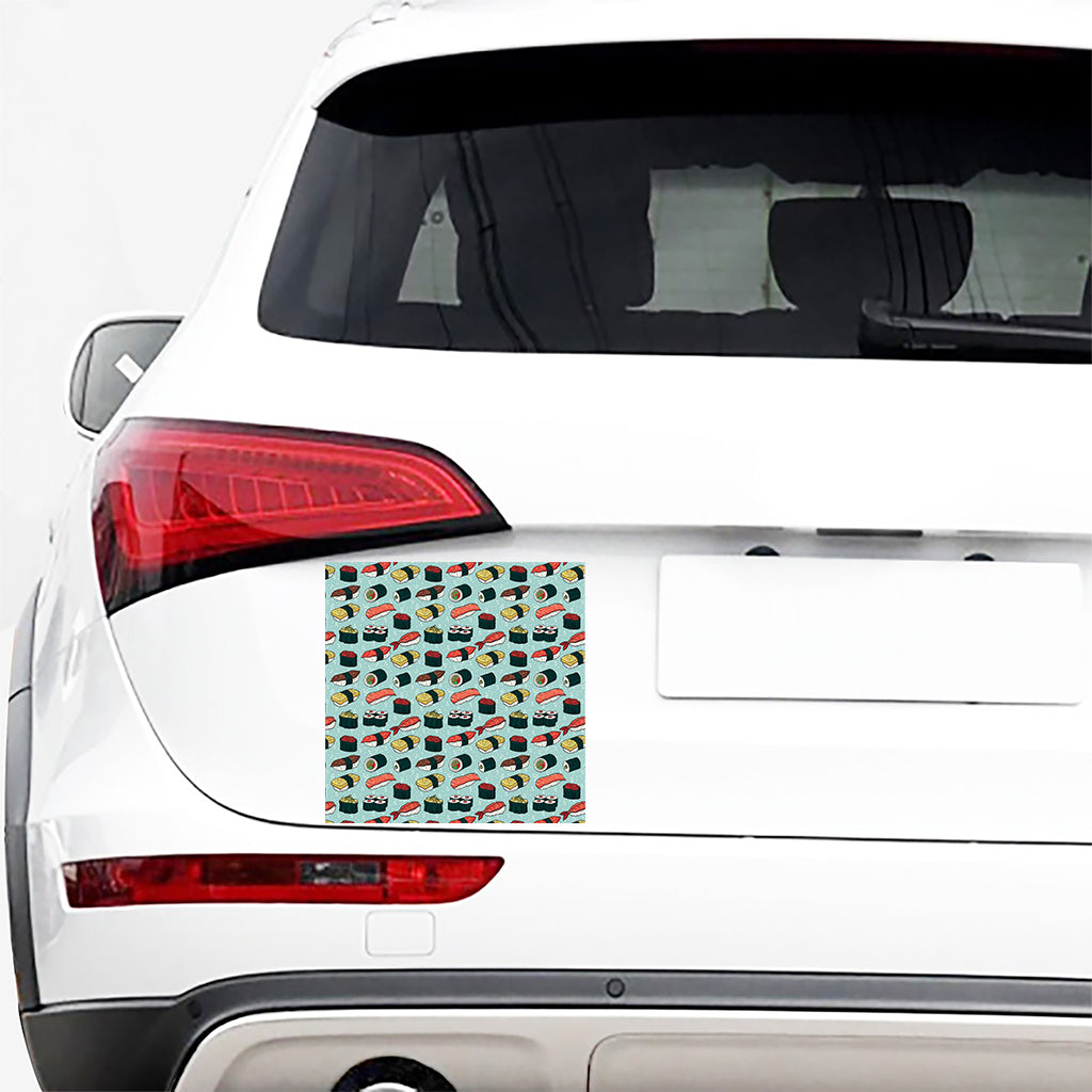 Colorful Sushi And Rolls Pattern Print Car Sticker