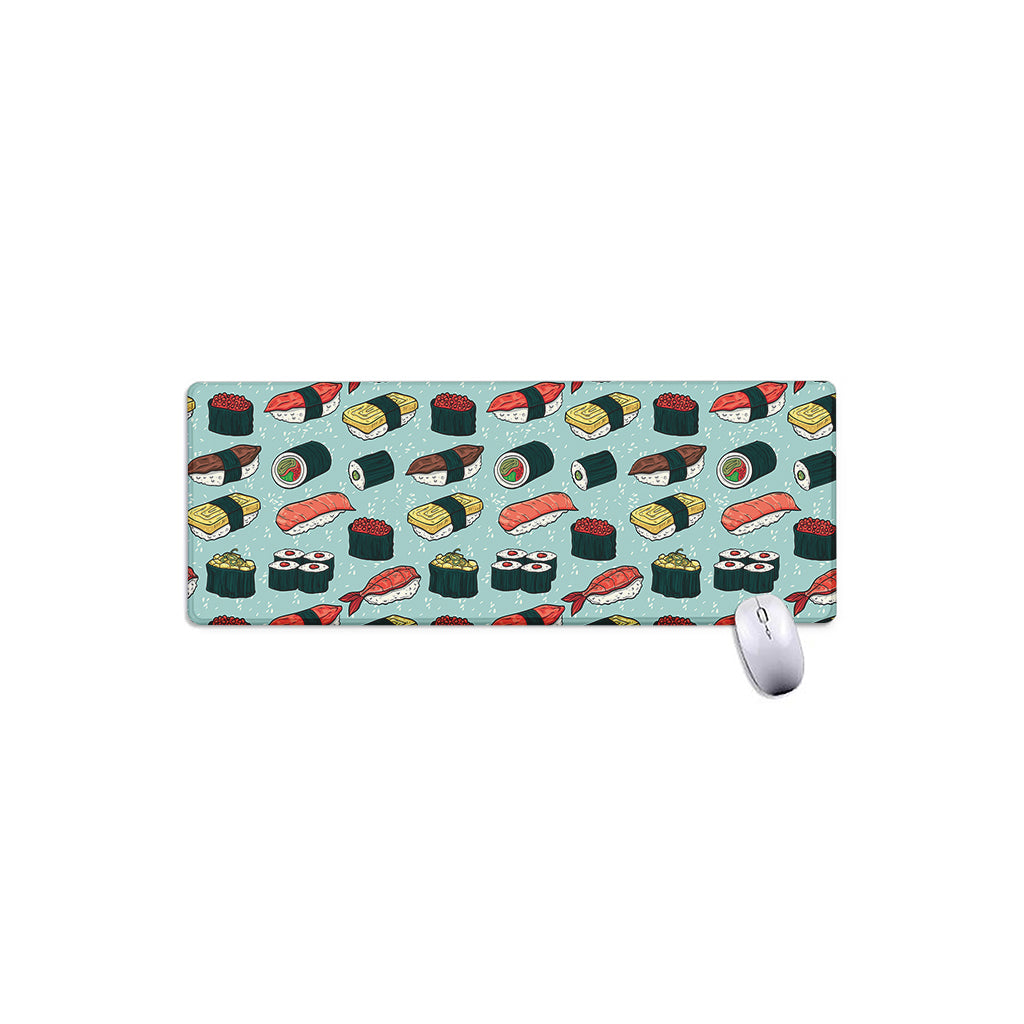 Colorful Sushi And Rolls Pattern Print Extended Mouse Pad