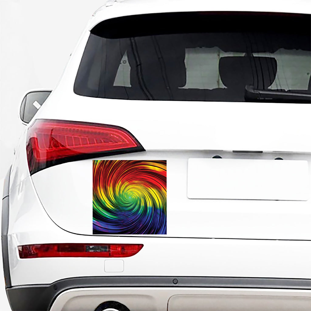 Colorful Swirl Print Car Sticker
