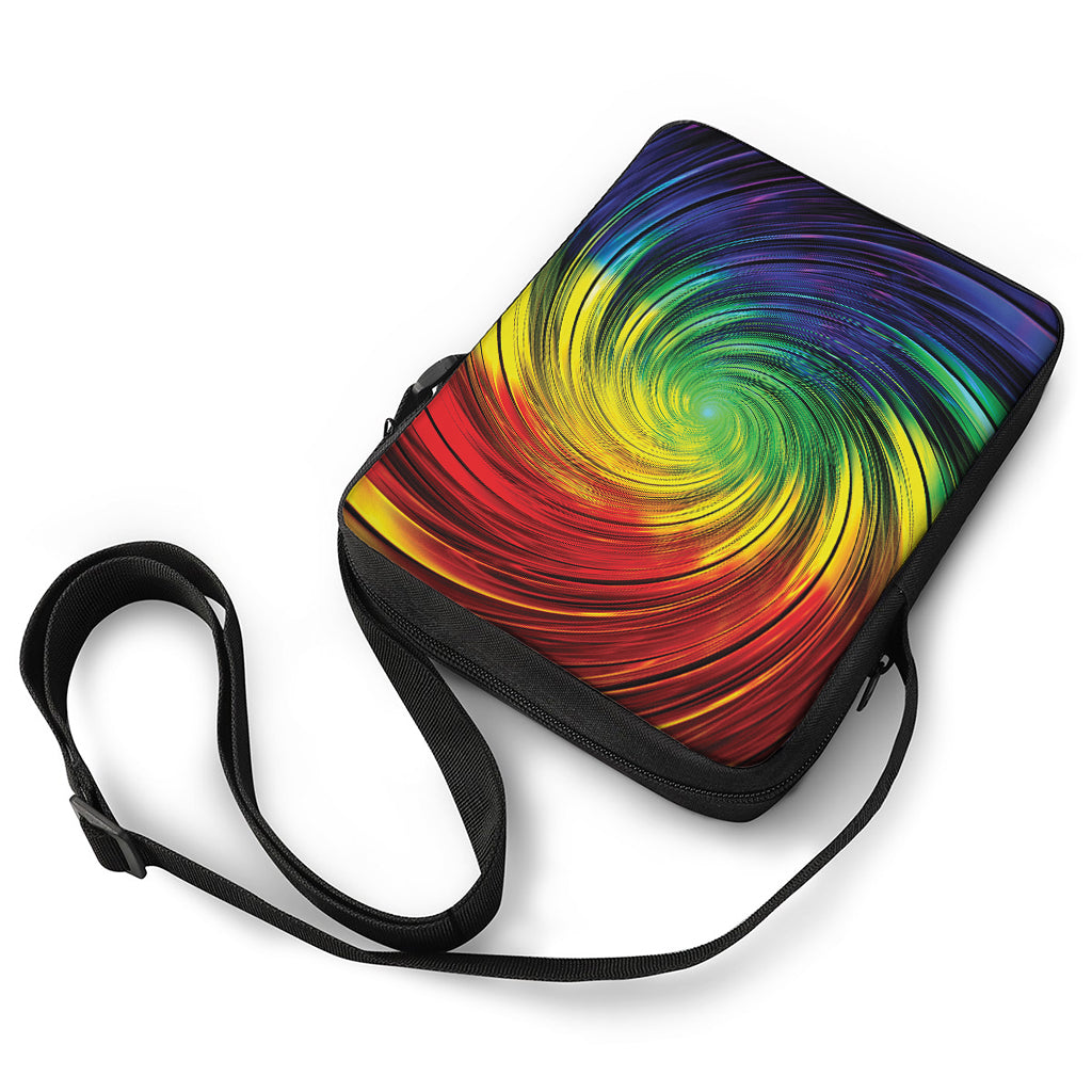 Colorful Swirl Print Rectangular Crossbody Bag