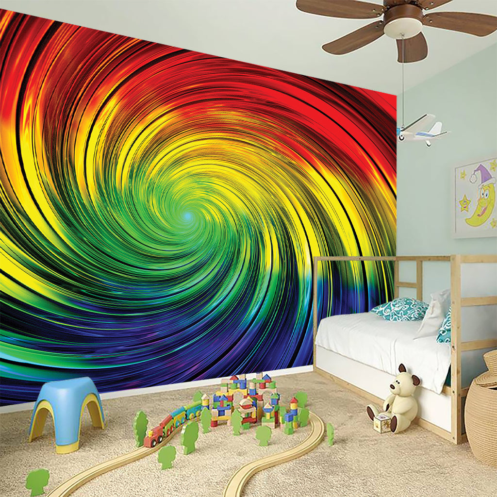 Colorful Swirl Print Wall Sticker