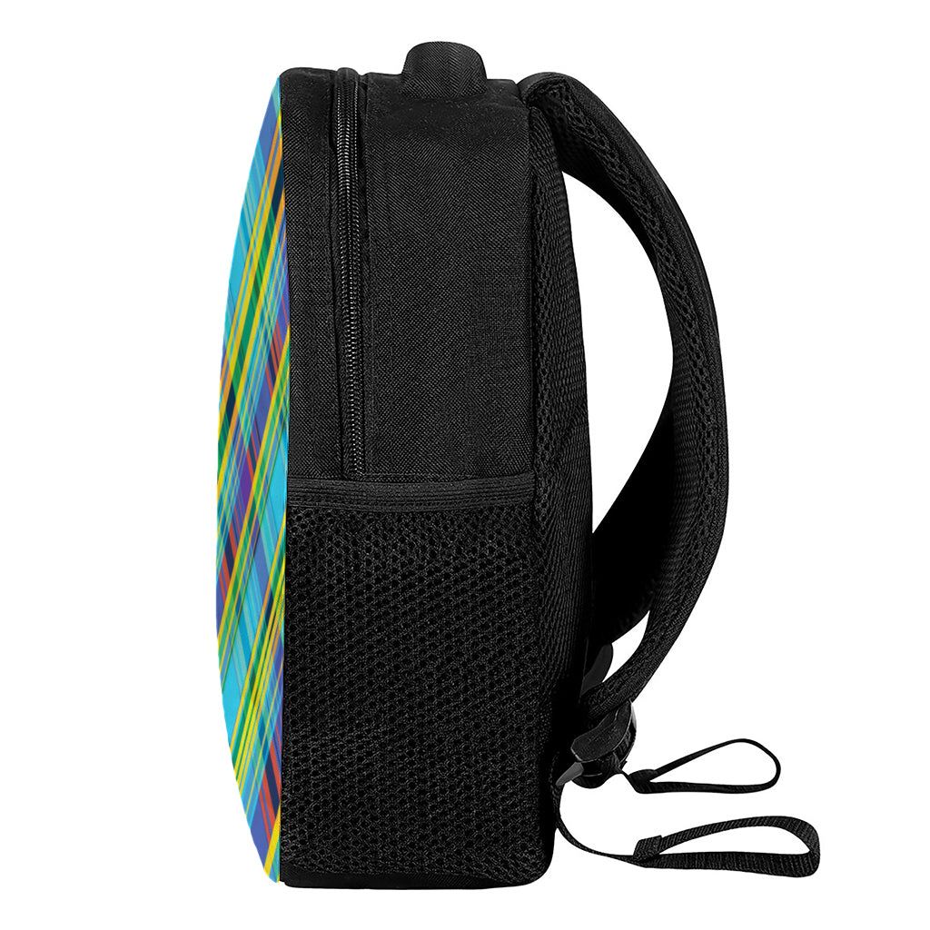 Colorful Tartan Pattern Print Casual Backpack