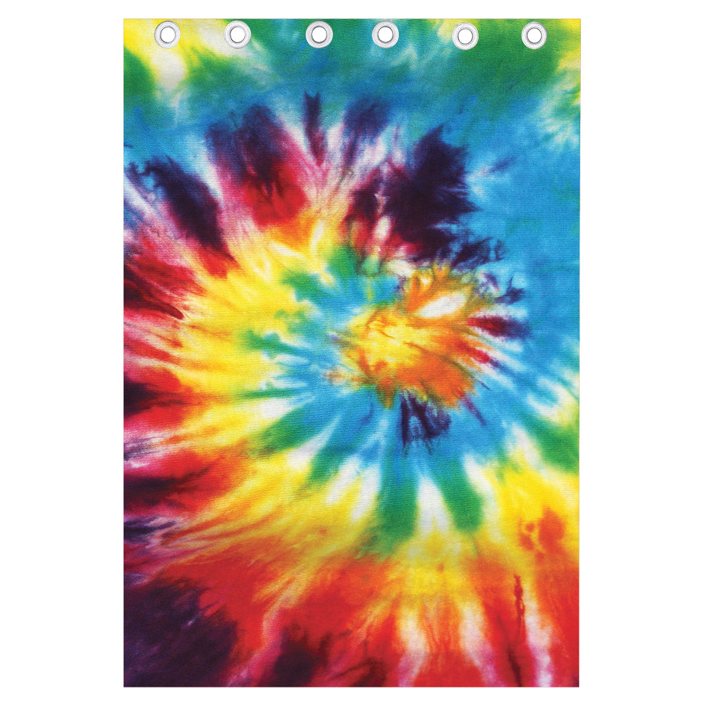 Colorful Tie Dye Print Curtain