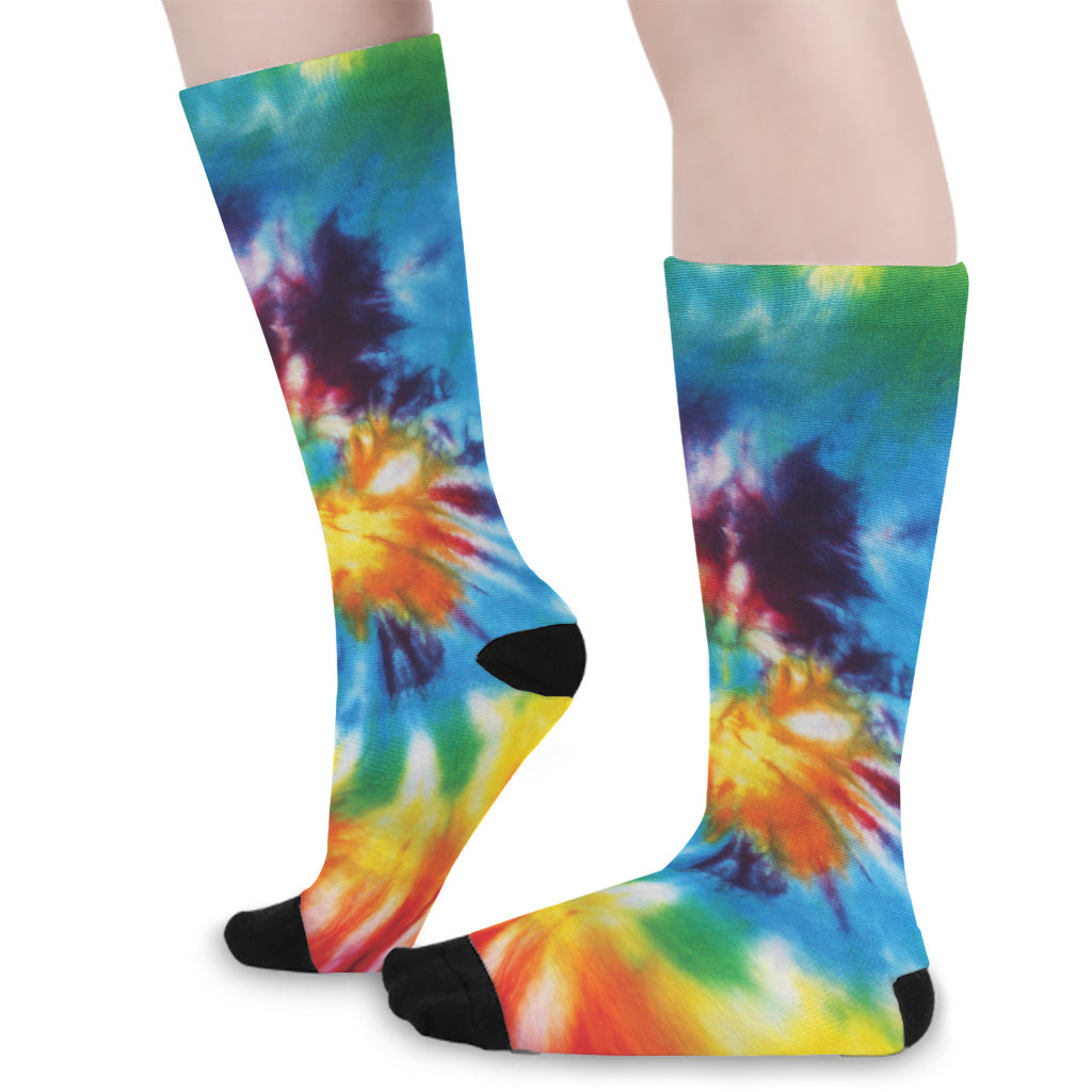Colorful Tie Dye Print Long Socks
