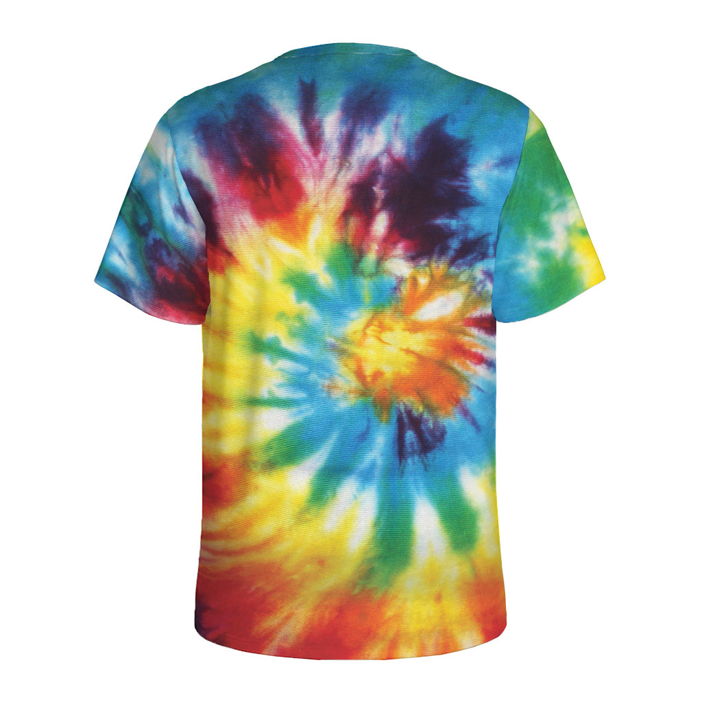 Colorful Tie Dye Print Men's Sports T-Shirt