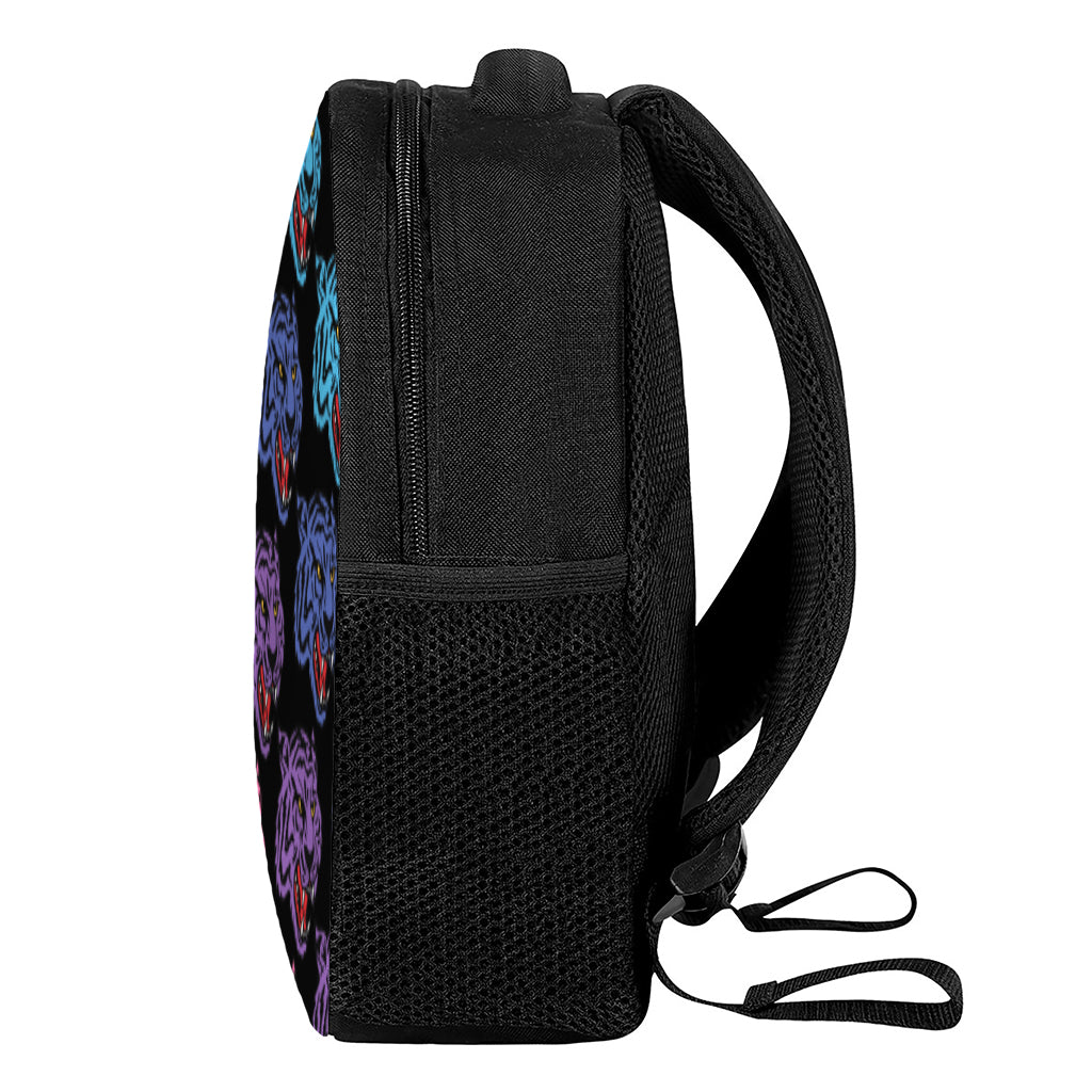 Colorful Tiger Head Pattern Print Casual Backpack
