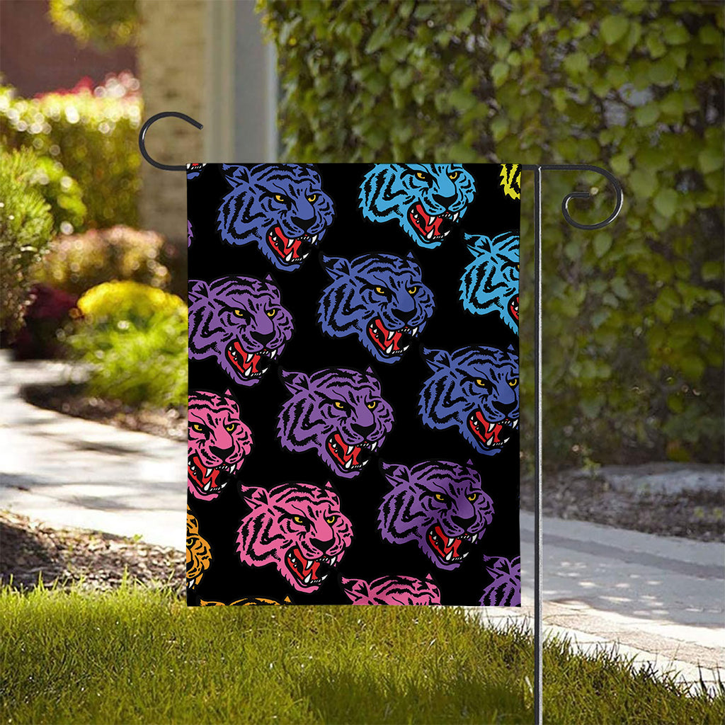 Colorful Tiger Head Pattern Print House Flag